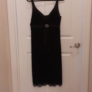 Black Velvet Empire Waist Cocktail Dress